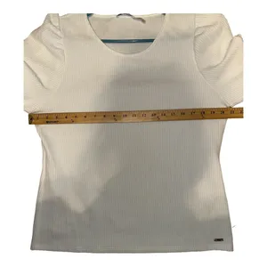 Calvin Klein White Textured Balloon Sleeve‎ Blouse, Womens Large (Approx) thumbnail 8