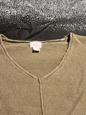 Womens M Auden Sleepwear Olive green fine-gauge knit loungewear set thumbnail 11