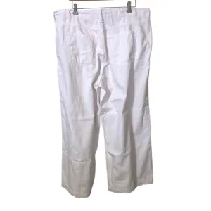 Old Navy White High Rise Drapey Drawcord Wide Leg Pants thumbnail 3