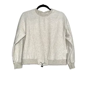 Varley Arleta Crew Neck Long Sleeve Pullover Sweater XS in Ivory Cloud thumbnail 2