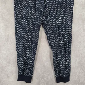 Ann‎ Taylor Loft Navy Blue Arrow Cropped Capri Pants Petite Medium thumbnail 4