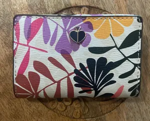 kate spade Floral Multi-Color Card Wallet and Key Holder with Heart Detail thumbnail 1
