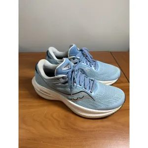 Saucony Triumph 21 Women's Road Running Shoes Size 9 Blue/White Lace Up thumbnail 5