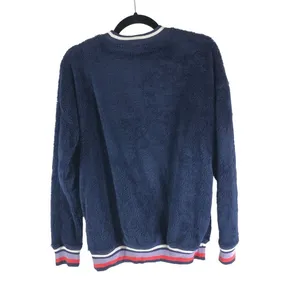 Aerie Sherpa Cozy Navy Blue Fleece Fuzzy Oversized Crewneck Sweater Size S thumbnail 3
