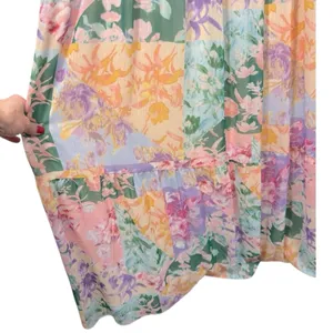 NWT Lane Bryant Patchwork‎ Floral Sleeveless V-Neck Tiered Maxi Dress 16 thumbnail 14