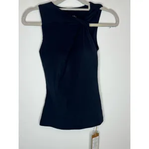 OGLmove Navy Blue Asymmetric Neckline Sleeveless Tank Top Size XS New NWT thumbnail 7