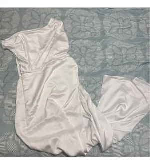 Show Me Your Mumu Jodie Maxi Dress Ivory Luxe Satin Medium thumbnail 3