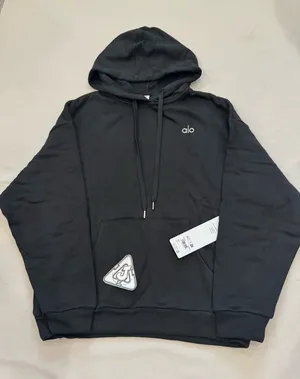 Alo hoodie large size Black thumbnail 1