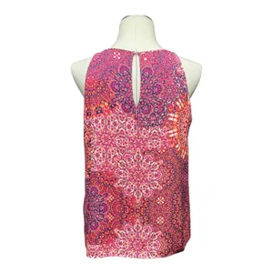 Adrienne Vittadini Sleeveless Top Pink Orange Blue Large thumbnail 4