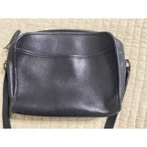Vintage Coach Crossbody Bag Black Leather 9087 Made in USA thumbnail 10
