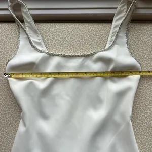 New Likely White Dressy MIDI Dress Lined with beaded trim size 10 thumbnail 14
