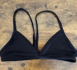Frankie's Bikinis Black Triangle Swim Top thumbnail 1