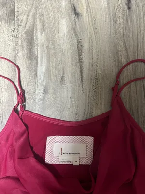 Anthropologie Fuchsia Pink Midi Slip Dress thumbnail 3