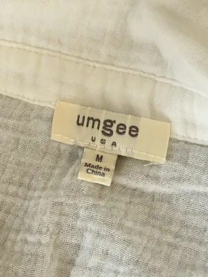 Umgee White Gauze Button Up Maxi Dress w/ Raw Edges medium thumbnail 6
