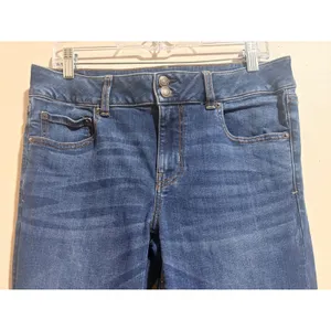 American Eagle Artist‎ Flare Jeans Womens 12 Blue Excellent Super Stretch Denim thumbnail 8