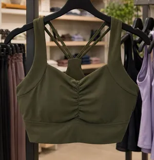 BuffBunny Rosa Sports Bra Deep Olive Green Athletic Outdoors Gym Workout XS‎ thumbnail 1