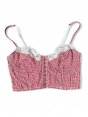 Forever 21 Gingham Bloomers Set Red thumbnail 3