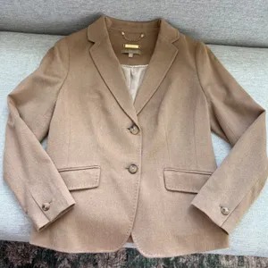Talbots Blazer 8P Camel Hair Coat Italian Fabric Preppy Old Money Capsule Office thumbnail 2