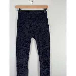 Lululemon Womens Leggings Black Velvet Wunder Lounge High Rise Tight 28" Size 6 thumbnail 7