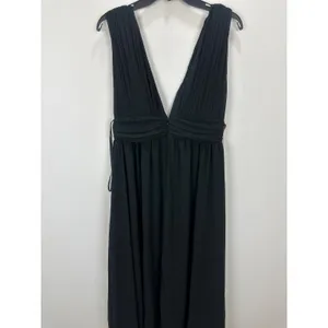 Lulus Heavenly Hues Black Maxi Dress Long Chiffon Bridesmaid Formal L NWT thumbnail 8