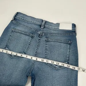 Pistola Jeans Women 27 Blue Cotton Blend Stretch Denim High Rise Cropped Raw Hem thumbnail 11