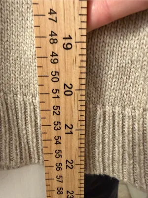 The Limited Wool blend Cream Off-the-Shoulder Ribbed Cowl Sweater thumbnail 7