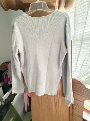 NWT casual corner annex shimmering light gray cardigan thumbnail 12