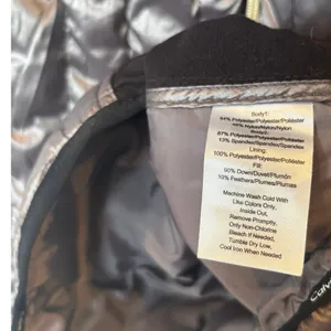 Calvin Klein Performance Premium Down‎ Gray Metallic Puffer Vest Size Large thumbnail 8