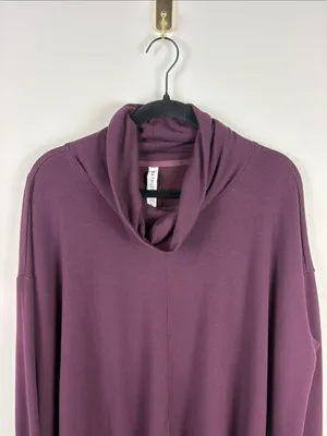 Athleta Ethereal Brushed Funnel Neck Sweater Sweatshirt Spiced Cabernet Large thumbnail 3
