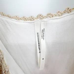 Anthropologie Womens Brittney Crochet Top Eyelet Boho Cottagecore Tiered Dress S thumbnail 7