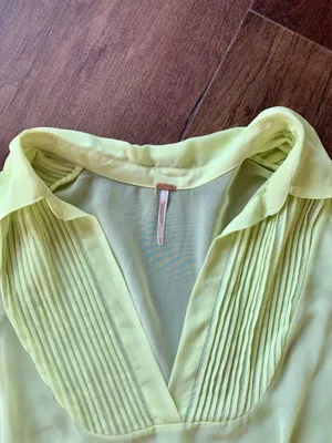 Free People lime green sheer tunic thumbnail 2