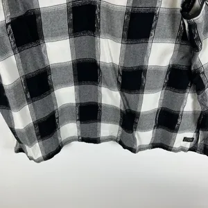 Victoria’s Secret Checkered‎ Lace Camisole Cami Sz L Black White Flannel Shimmer thumbnail 3