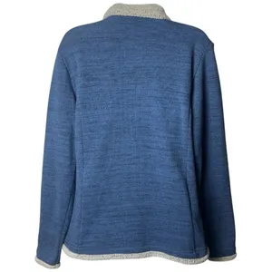 Kuhl Blue Quarter Zip Mock Neck Sherpa Lined Fleece Pullover Cabincore‎ Hiking L thumbnail 6