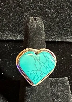 Nice Turquoise color Gemstone Ring 925 Sterling Silver Plated Jewelry US sz 6.5 thumbnail 1