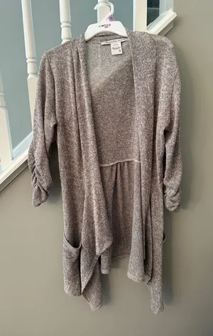 grey cardigan with pockets Gray thumbnail 1