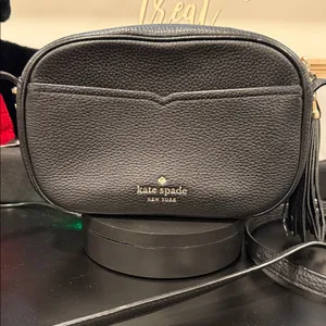 Kate Spade ♠️ Black Pebbled Leather Crossbody Bag thumbnail 5
