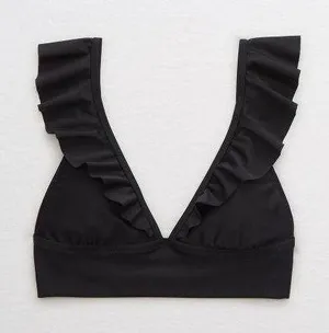 Aerie Ruffle Longline Bikini Top thumbnail 1