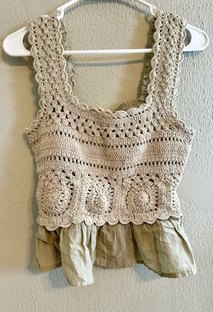 Crochet Top Green thumbnail 1