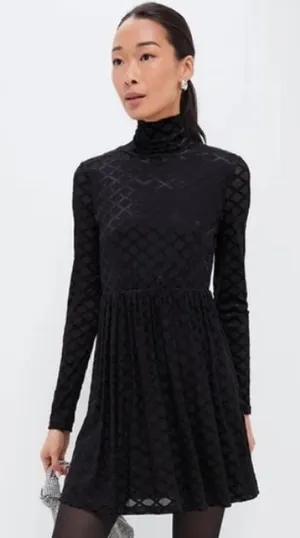 Tuckernuck Rowan Burnout Velvet Mock Neck Mini Dress Size Small New thumbnail 1