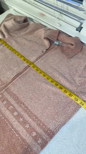 cardigan zip front long sleeve fold down collar size XLarge thumbnail 5
