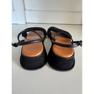 Farm Rio black‎ woven wedge sandals size 10 thumbnail 5