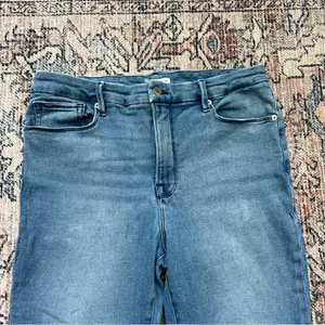 Good American Good Legs Straight Jeans Size 12 Blue 449 thumbnail 6