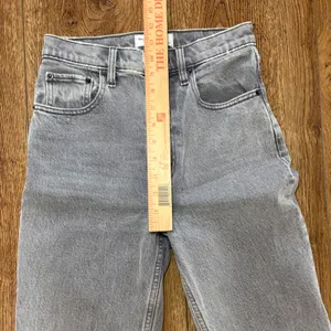 Abercrombie & Fitch The 90s Straight Ultra‎ High Rise Grey Jeans Womens 25/0R thumbnail 4