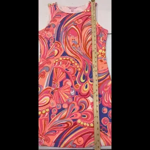 Lilly Pulitzer Multi Reef Retreat Whiting Shift Dress Stretch Terry Knit XS thumbnail 8