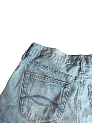Abercrombie & Fitch Boyfriend Shorts Low Rise Light Wash Denim Button Fly Size 0 thumbnail 6