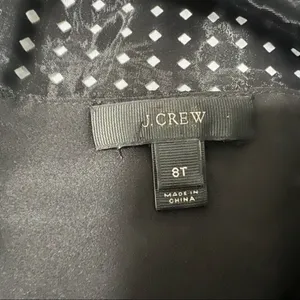 J.Crew Black Eyelet Laser Cut Cotton Silk Fit & Flare Dress 8T thumbnail 5