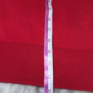 Lands End Womens Size Small Red Supima Cotton Blend Short Sleeve Sweater Top thumbnail 9