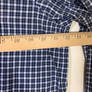 HOLE Abercrombie & Fitch Womens Blue Plaid Cotton Button Down Shirt LS thumbnail 6