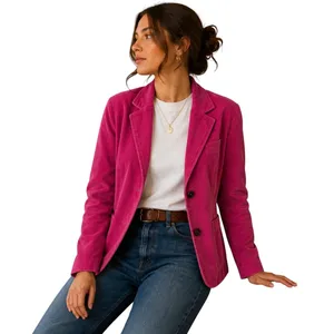 GAP Sz 16 Corduroy Blazer Jacket VTG Y2K Pink Lined Career‎ Office Corpcore 1439 thumbnail 1