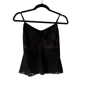 Y2K Cookie Cami Black Lace‎ Sheer Whimsigoth Lingerie Tank Top Large thumbnail 3